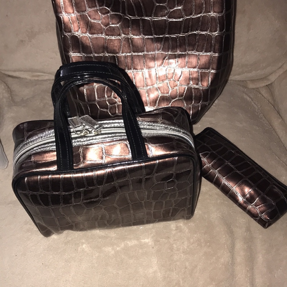 Animal print metallic Bag set of 3 New - Picture 2 of 12